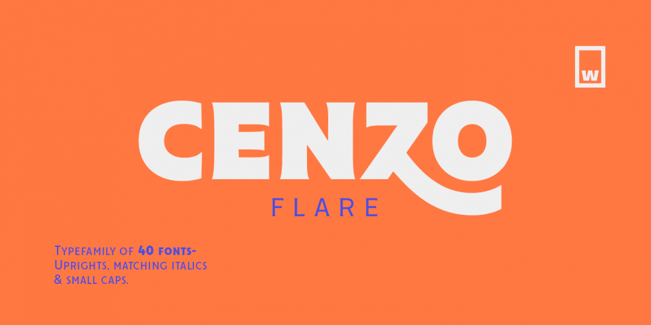Пример шрифта Cenzo Flare Cond #1
